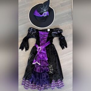 Mystical Purple and Black Witch Costume for Kids